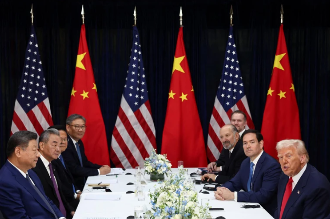 President Donald Trump speaks about the Supreme Court’s tariff decision during a press briefing, on February 20, 2026 at the White House in Washington D.C. Lenin Nolly/Associated Press