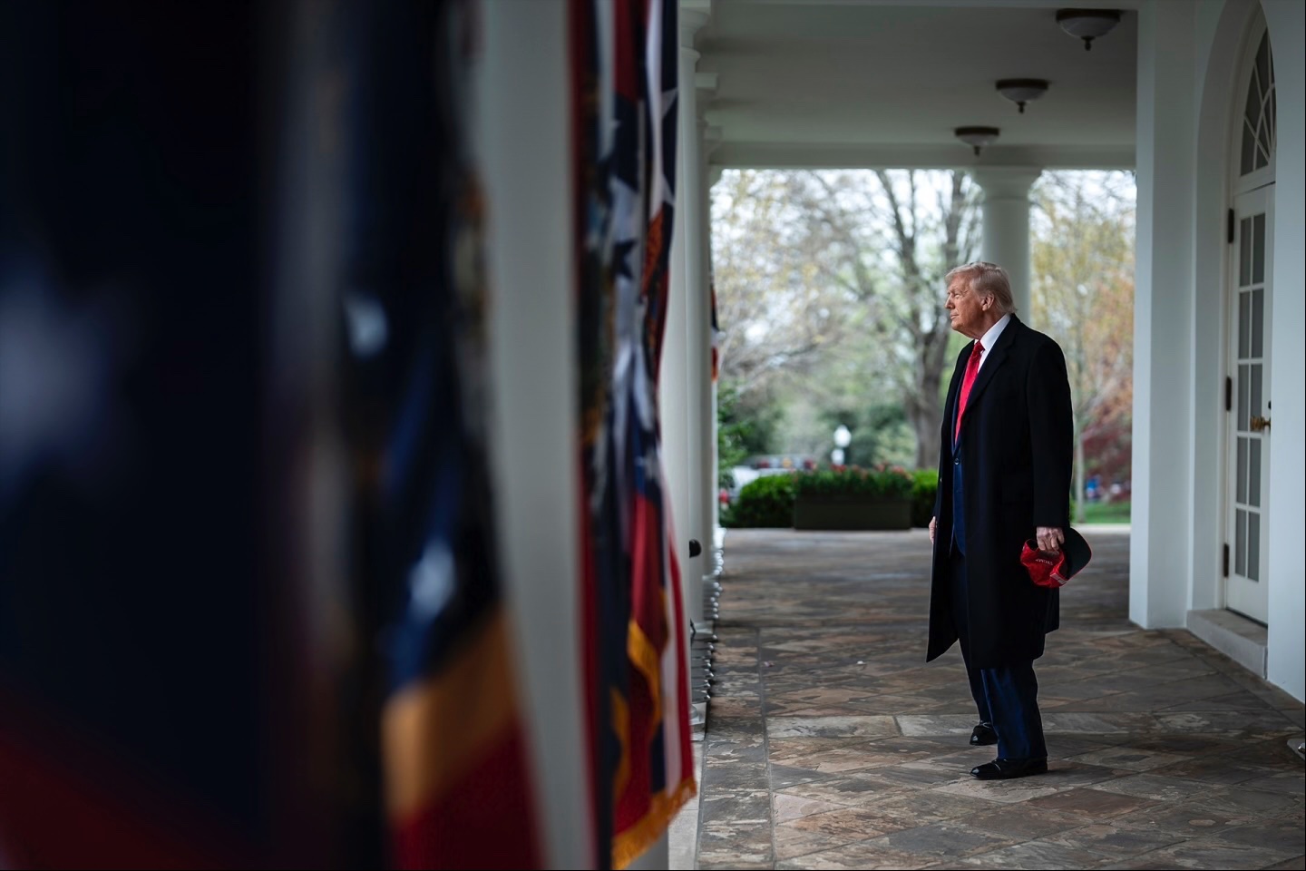 President Donald Trump walks out to speak in the Rose Garden at the White House on April 02, 2025, Washington, DC. 