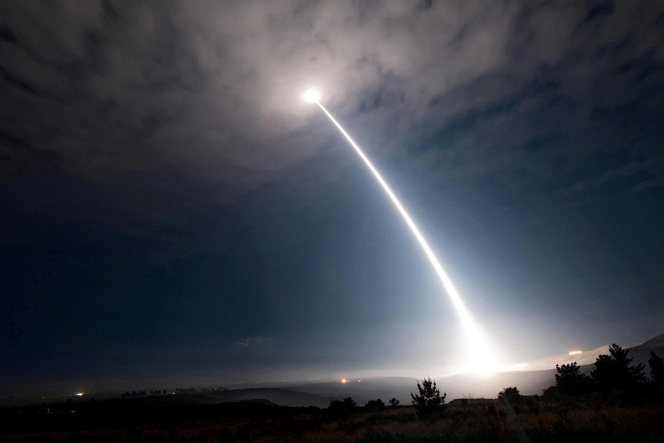 An unarmed Minuteman III intercontinental ballistic missile launches during an operational test at Vandenberg Air Force Base, California, August 2, 2017. 