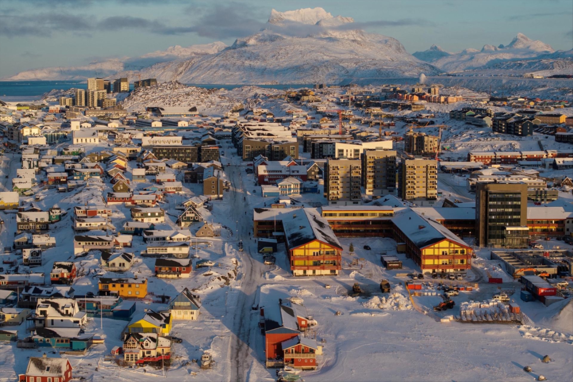 a general view of Nuuk, Greenland, January 15, 2026.