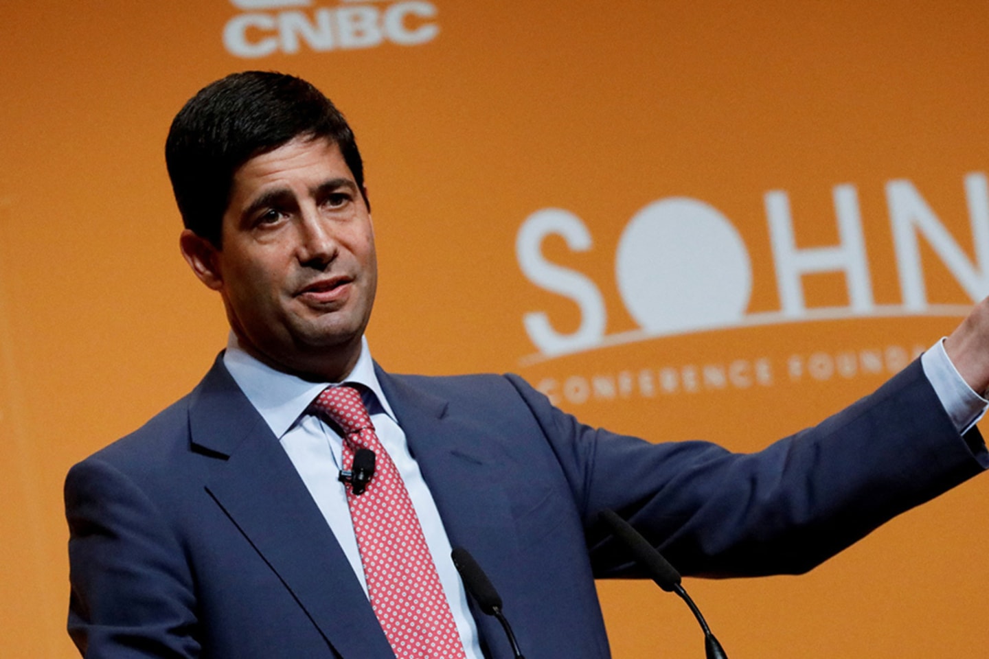 Kevin Warsh speaks during the Sohn Investment Conference in New York City, on May 8, 2017