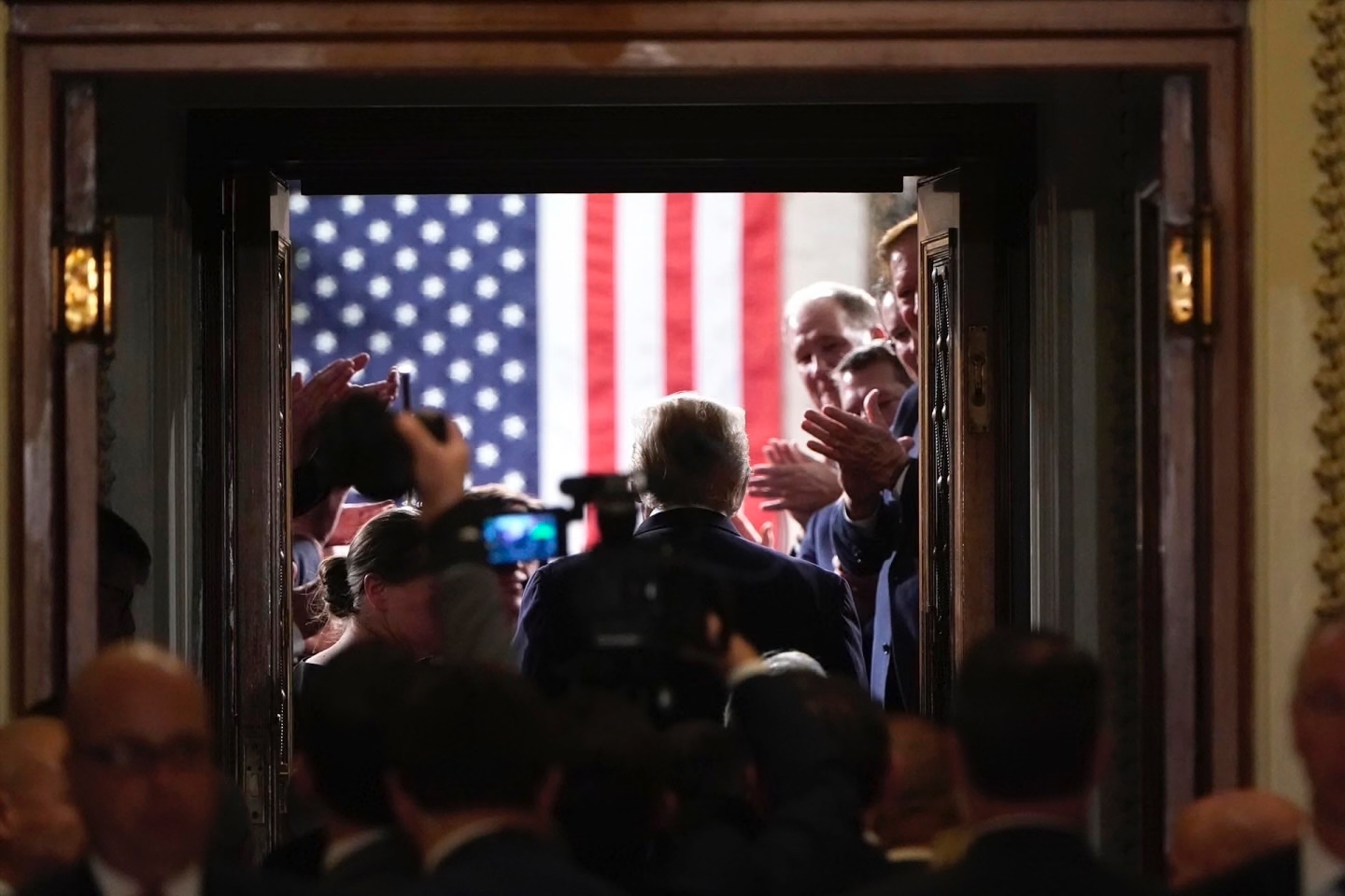 U.S. President Trump arrives for his State of the Union address at the U.S. Capitol in Washington, DC, February 4, 2020.
