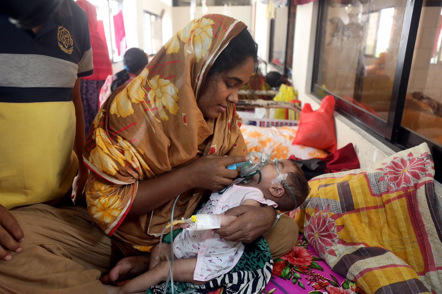 Children infected with measles receive treatment at the Infectious Disease Hospital in Dhaka, Bangladesh, on April 6, 2026.