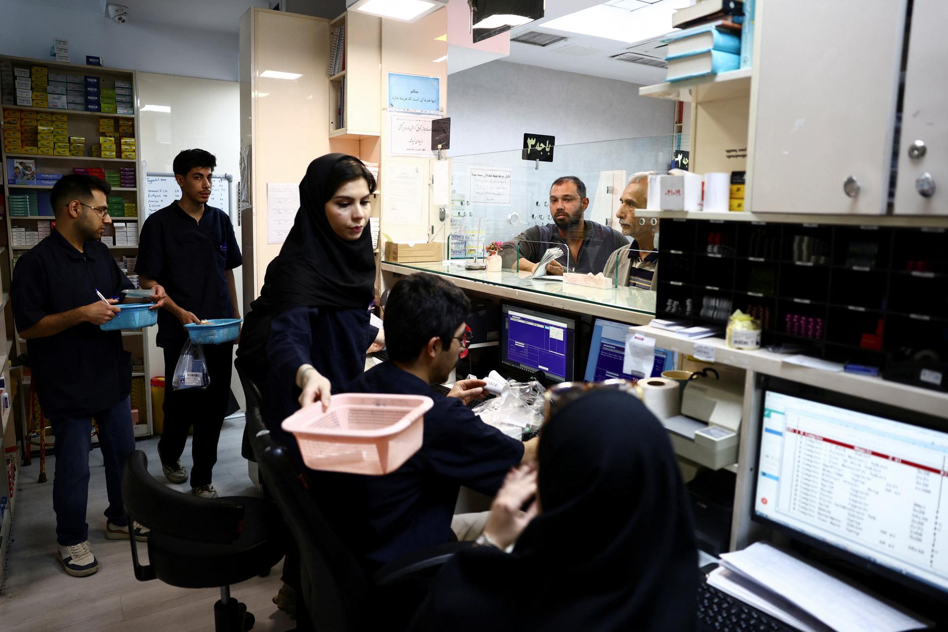 Pharmaceutical staff in a pharmacy