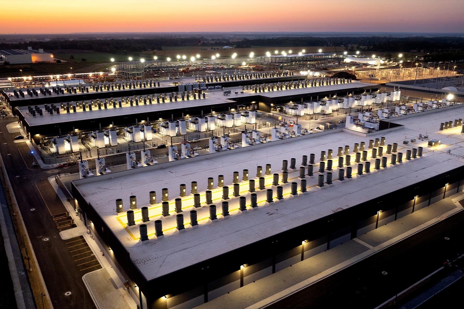 An Amazon Web Services AI data center in New Carlisle, Indiana, U.S., October 3, 2025.