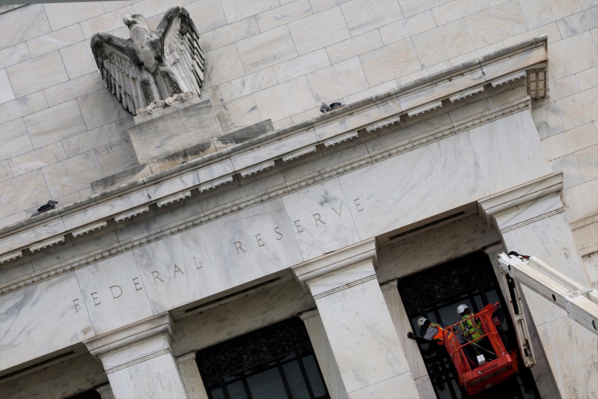 The U.S. Federal Reserve building in Washington, DC, July 14, 2025.