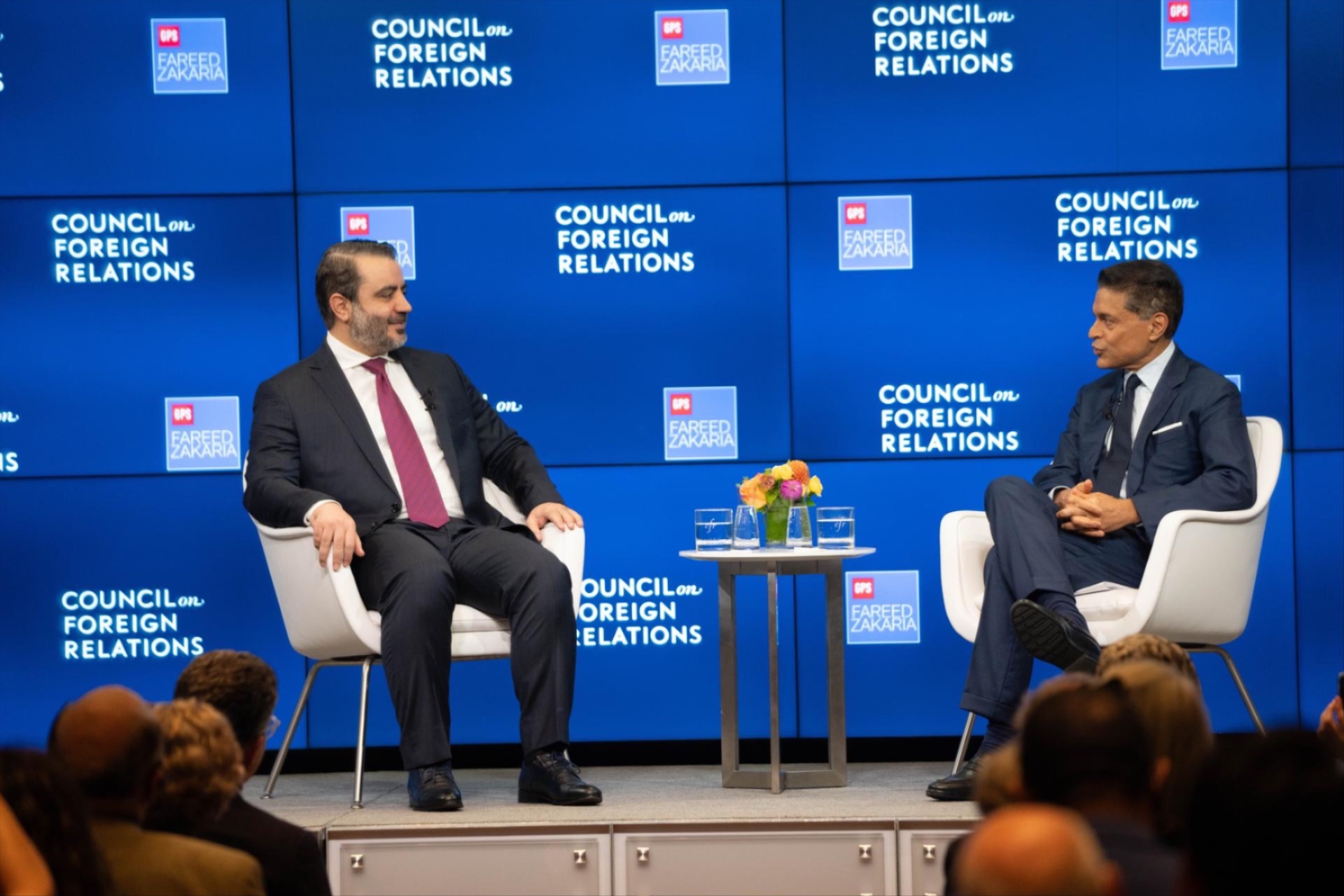 Syrian Foreign Minister Asaad Hassan al-Shaibani interviewed by Fareed Zakaria on Sept. 26, 2025.