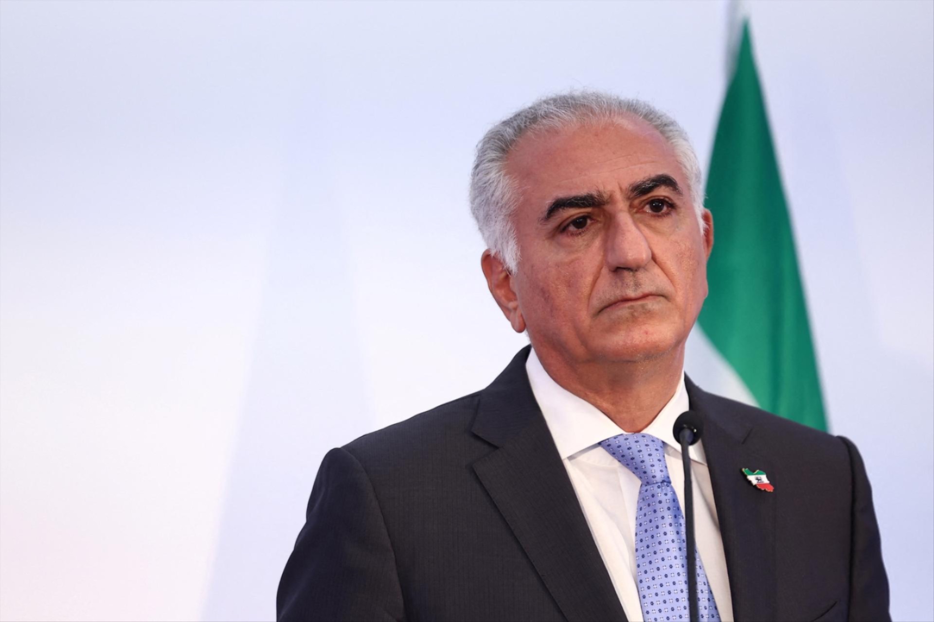 Reza Pahlavi, the exiled son of the last Shah of Iran, attends a press conference about the situation in Iran and the need to support Iranians, in Paris, France, June 23, 2025. 