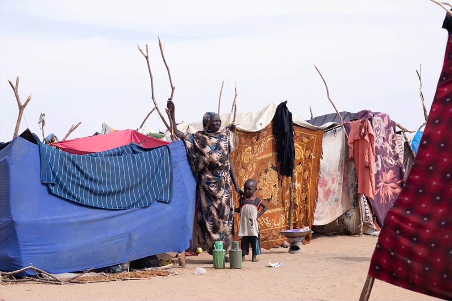 After fleeing El Fasher, displaced Sudanese rest in the camp of Um Yanqur in western Darfur, November 3, 2025. 