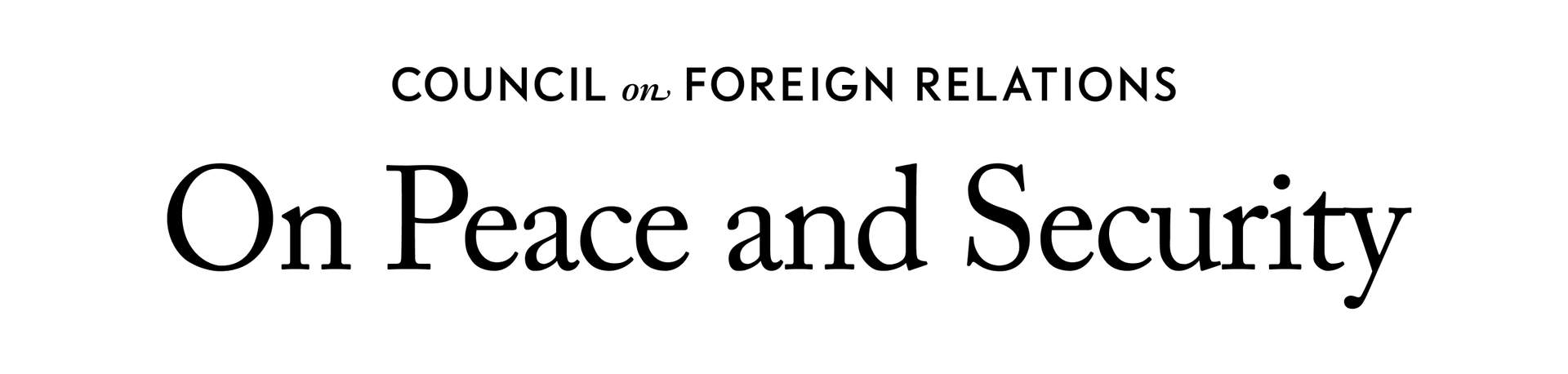 Council on Foreign Relations