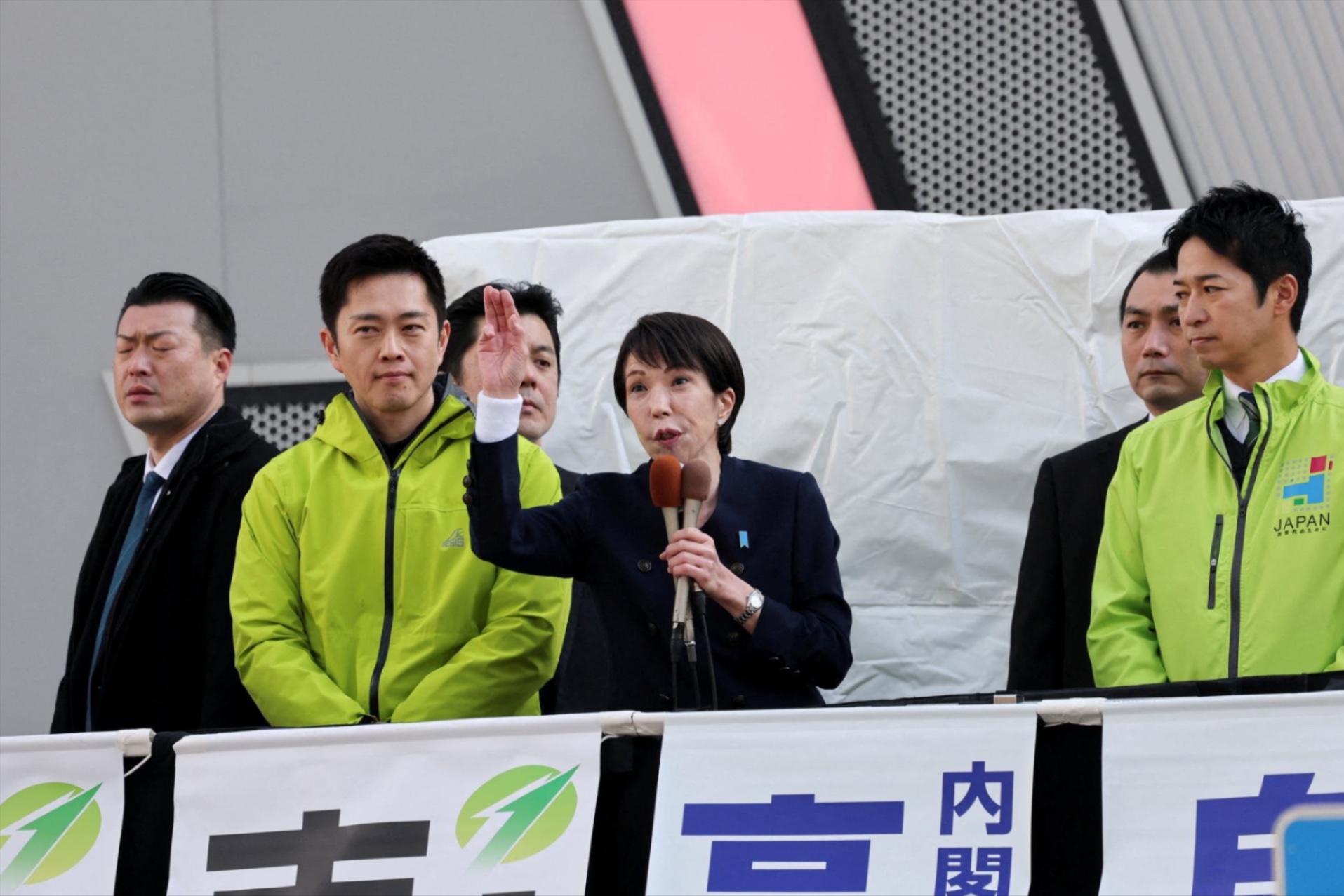 Takaichi Sanae at an election campaign event on the first day of campaigning for the February 8 snap election, in Tokyo, Japan, January 27, 2026. 