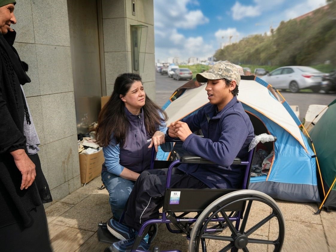 MedGlobal teams provide urgent support to internally displaced persons, in Beirut, Lebanon, on March 16, 2026. 