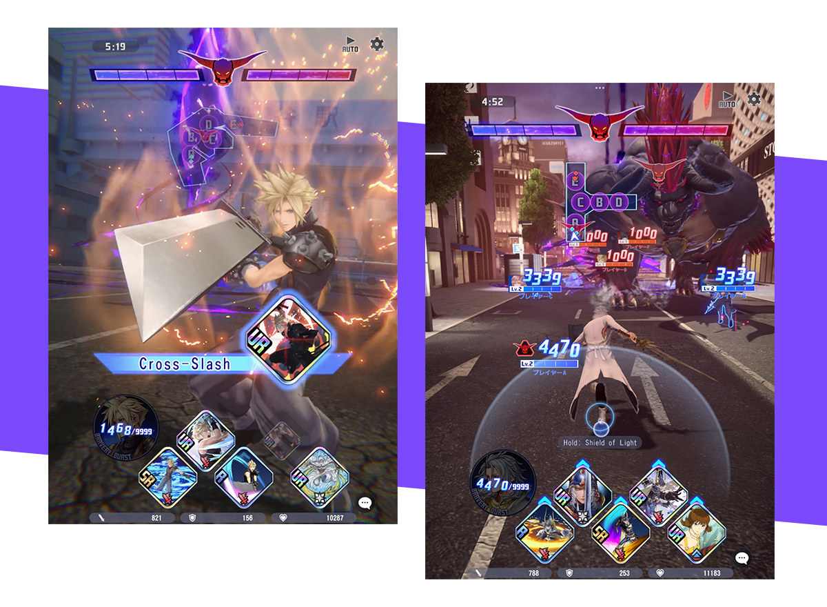 Fight with FINAL FANTASY warriors in a 3vs3 Team Boss Battle Arena