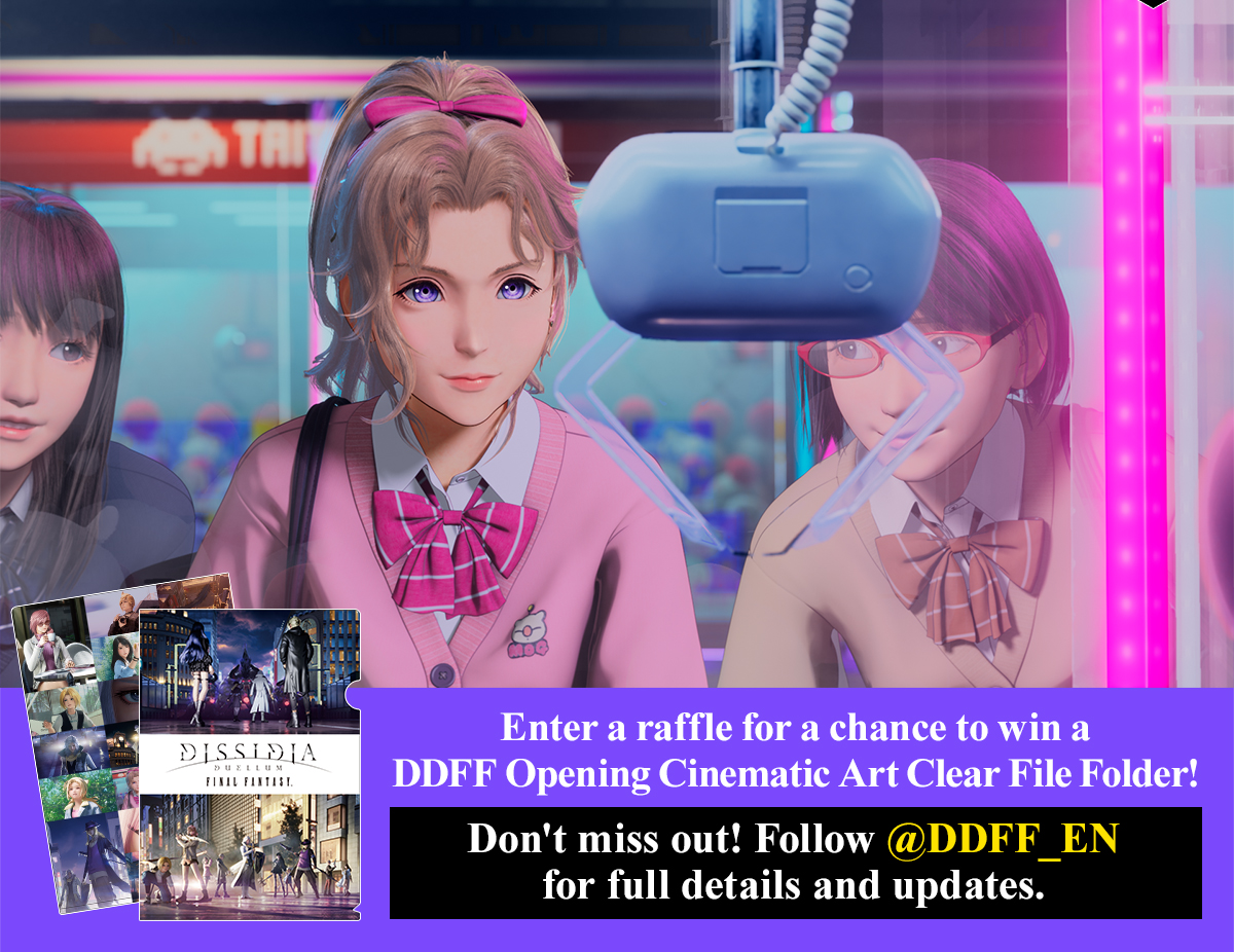 Enter a raffle for a chance to win a DDFF Opening Cinematic Art Clear File Folder! Follow @DDFF_EN for full details and updates.