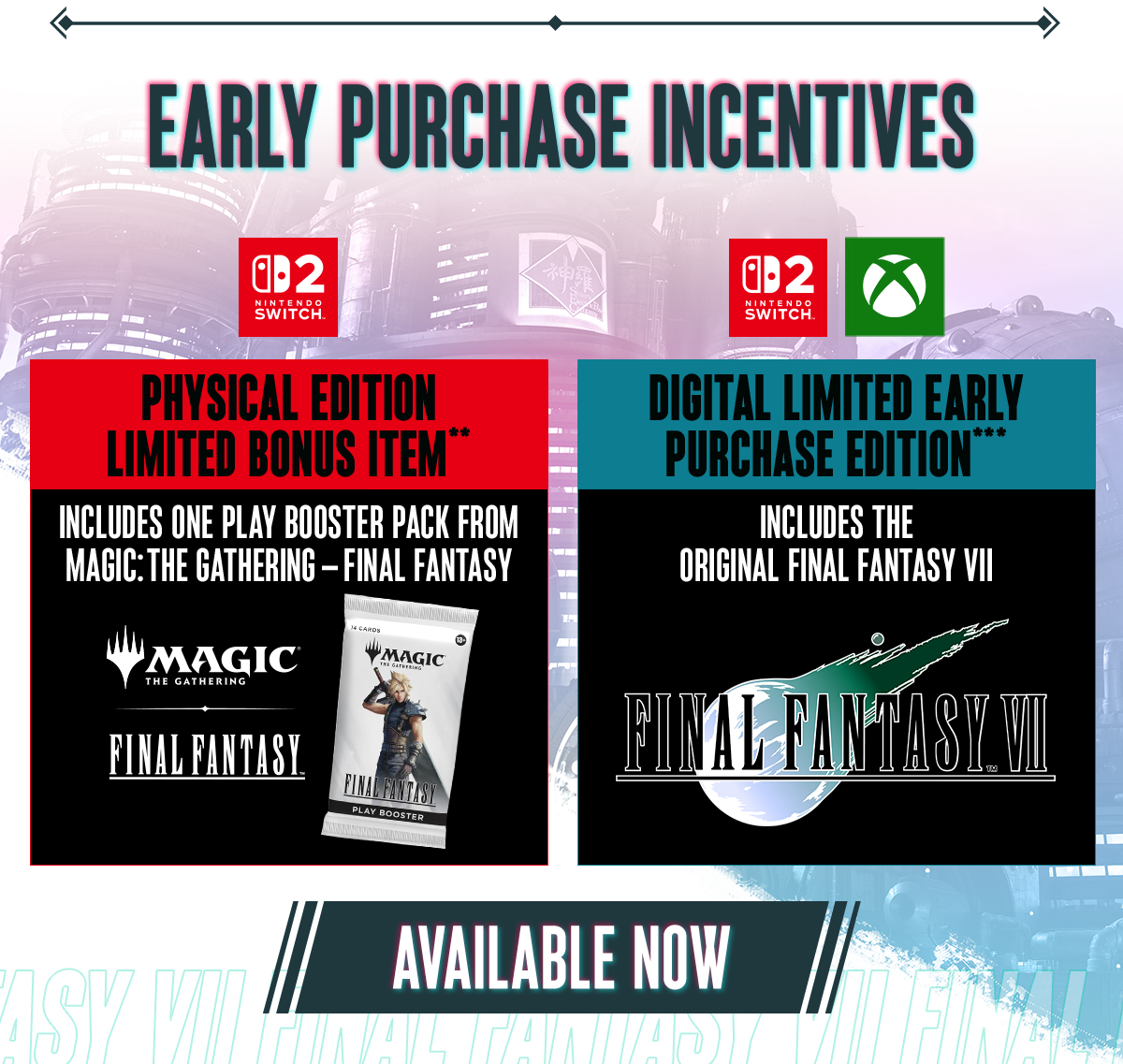 EARLY PURCHASE INCENTIVES