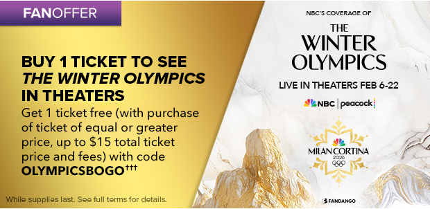 BUY 1 TICKET TO SEE THE WINTER OLYMPICS IN THEATERS