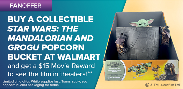 BUY A COLLECTIBLE STAR WARS: THE MANDALORIAN AND GROGU POPCORN BUCKET AT WALMART***