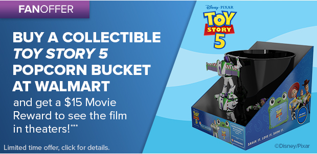 BUY A COLLECTIBLE TOY STORY 5 POPCORN BUCKET AT WALMART***