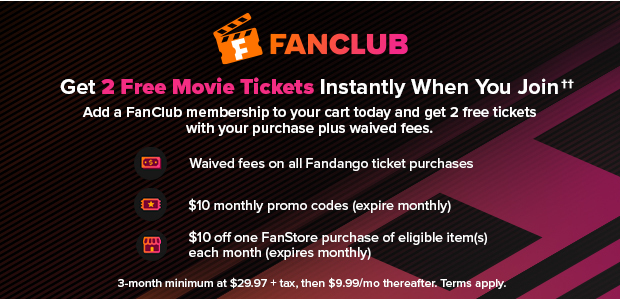 GET 2 FREE MOVIE TICKETS INSTANTLY WHEN YOU JOIN††