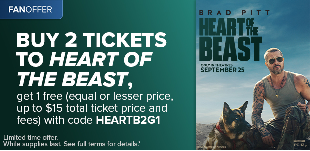 BUY 2 TICKETS TO HEART OF THE BEAST, GET 1 FREE WITH CODE HEARTB2G1*