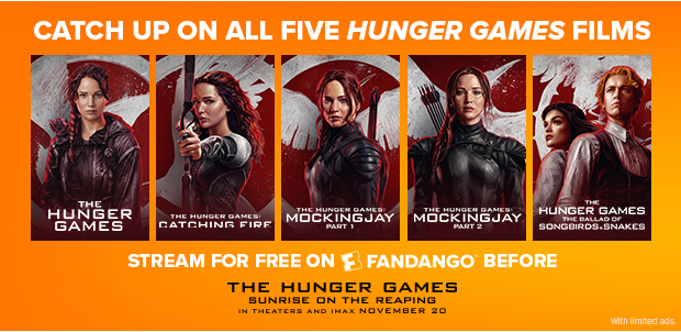 CATCH UP ON ALL FIVE HUNGER GAMES FILMS