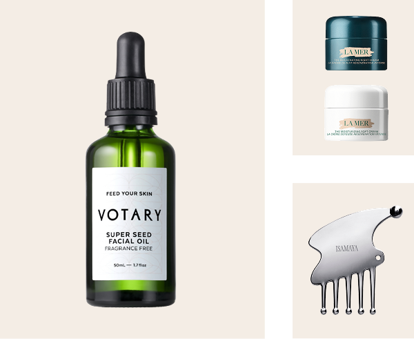 Products from Votary, La Mer and Isamaya 