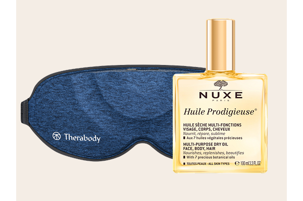 Products from Therabody and Nuxe