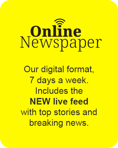 Online Newspaper logo. Our digital format, 7 days a week. Includes the New live feed with top stories and breaking news.