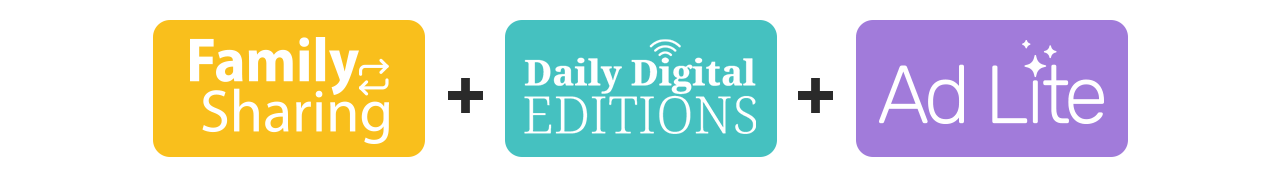 Family Sharing plus Online Newspaper plus Ad Lite