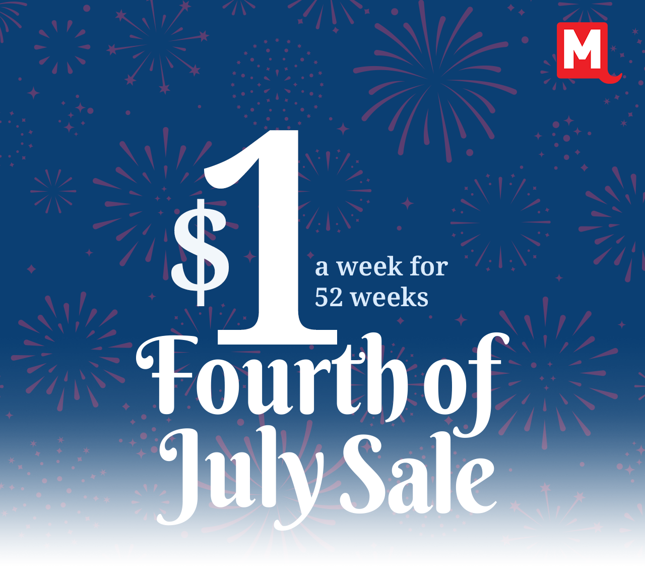 $1 a week for 52 weeks 4th of July Sale