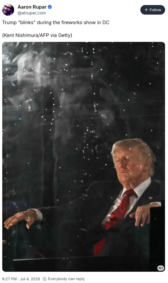 Aaron Rupar on Bluesky; Trump 