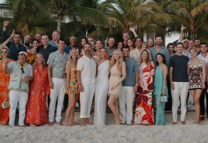 Donald Trump Jr. and his friends and relatives at his wedding celebration underwritten by a Russian oligarch. Laura Gordon photography via Instagram.