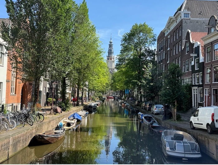 My favorite canal in Amsterdam, a block from my favorite breakfast spot