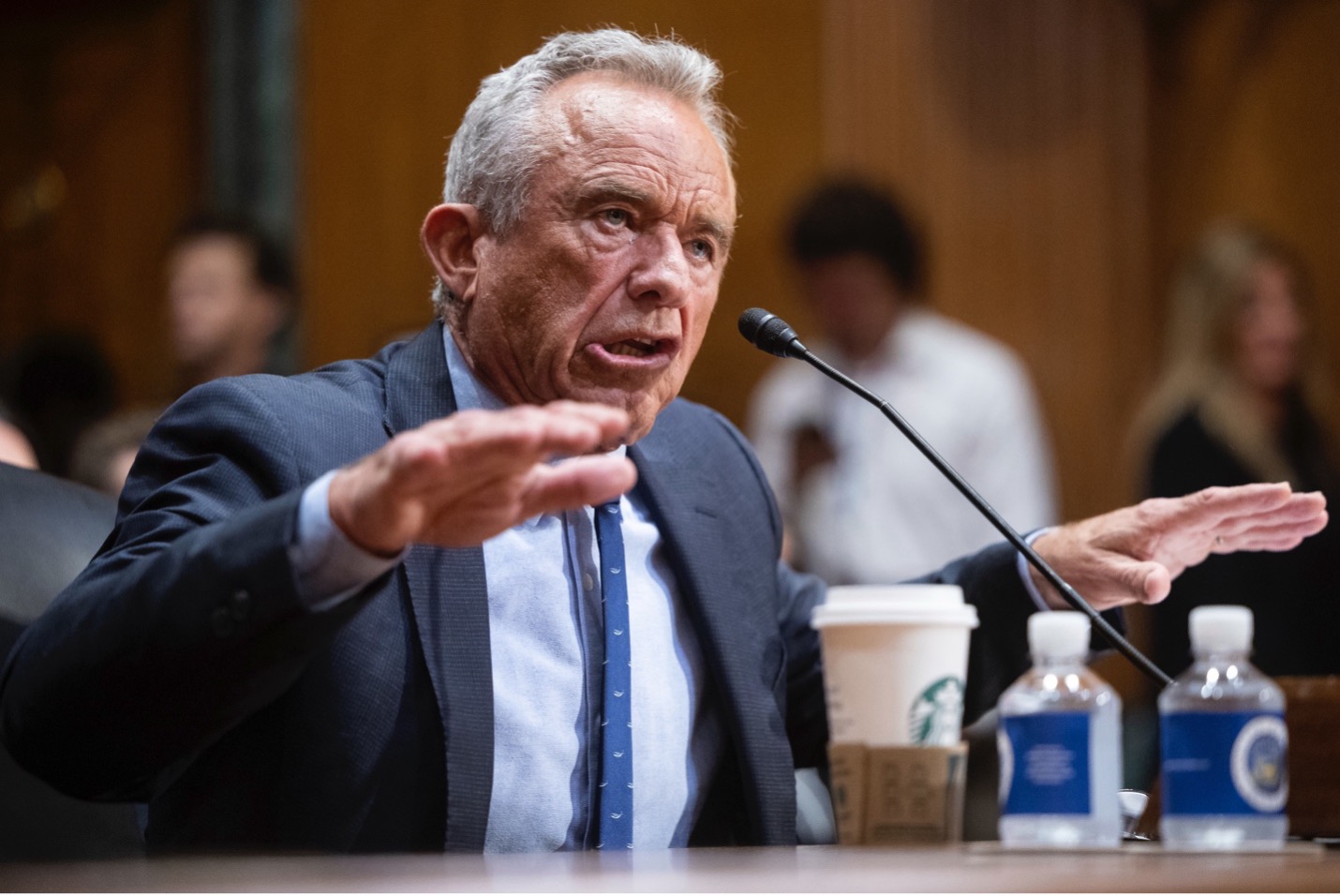 Health and Human Services Secretary Robert F. Kennedy Jr. testifies before the Senate Finance Committee on Thursday. Francis Chung/AP