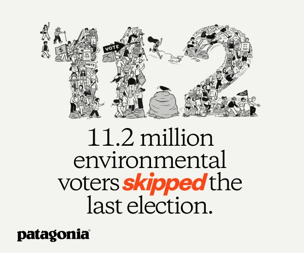 Patagonia: 11.2 million environmental voters skipped the last election