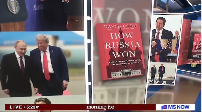 A screenshot from the September 15 edition of MS NOW’s Morning Joe.