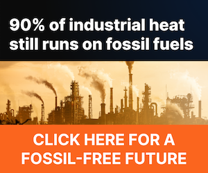 90% of industrial heat still runs on fossil fuels