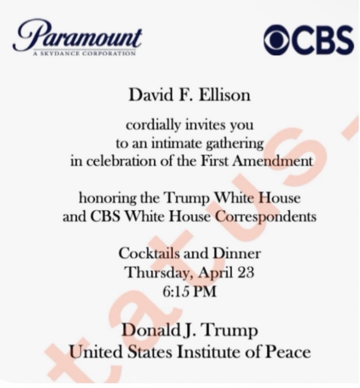 Paramount CBS invitation