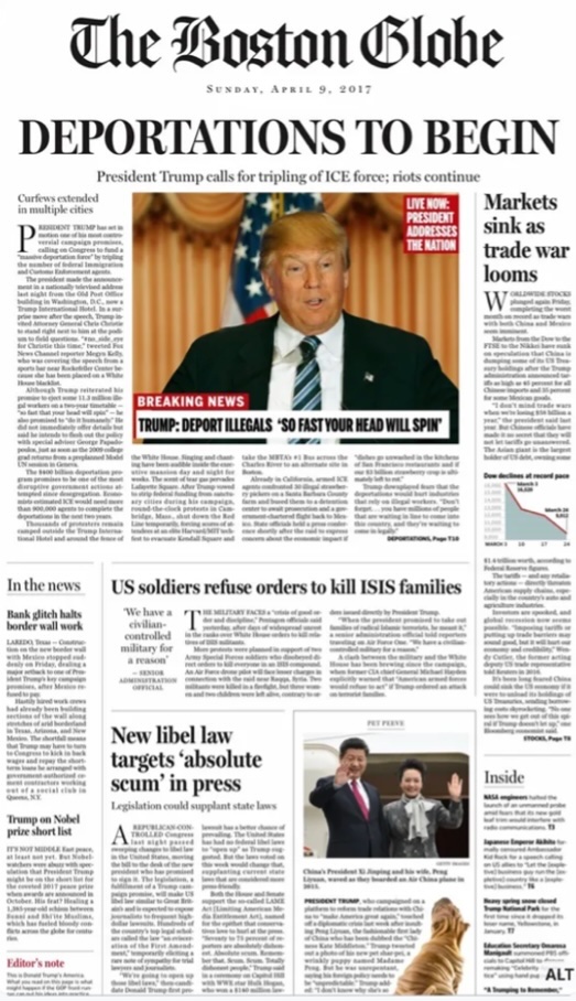 Boston Globe, April 7, 2017