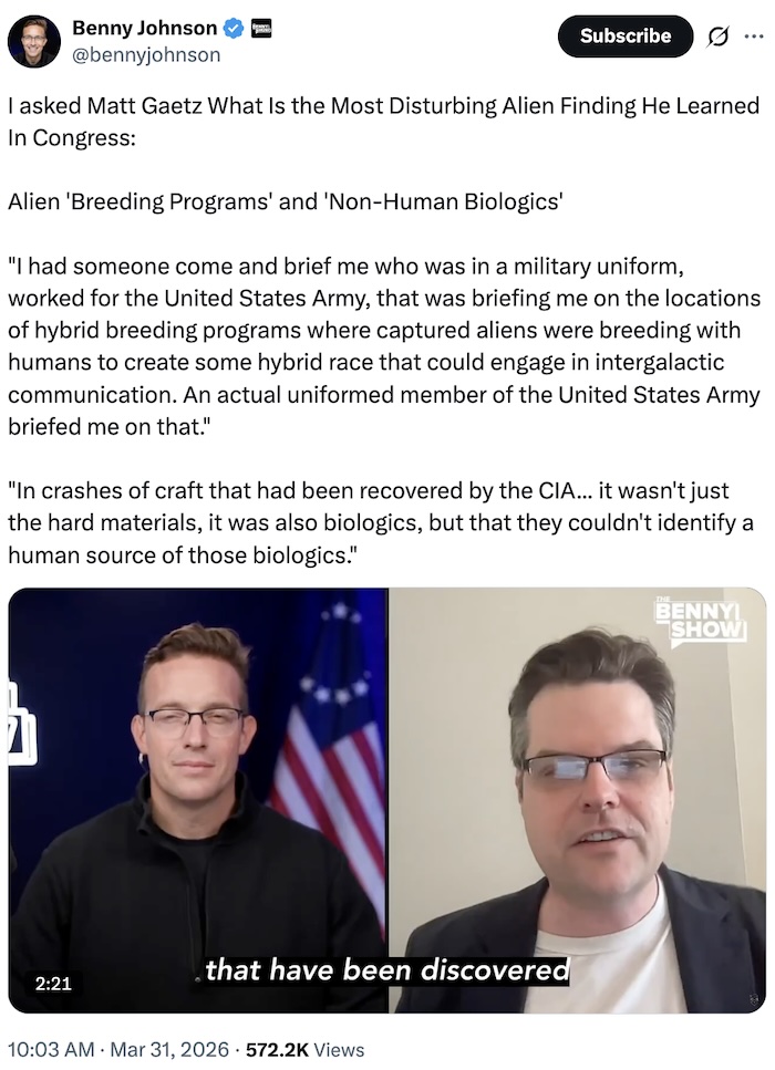 Benny Johnson on X.com