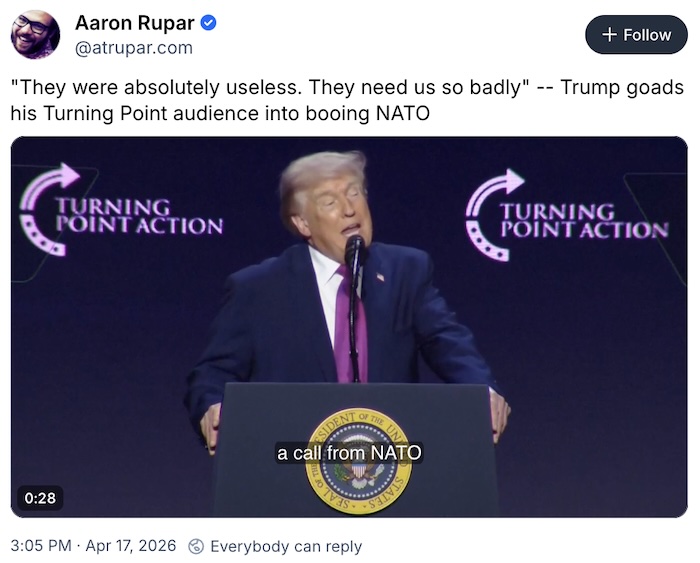 Aaron Rupar on Bluesky; 