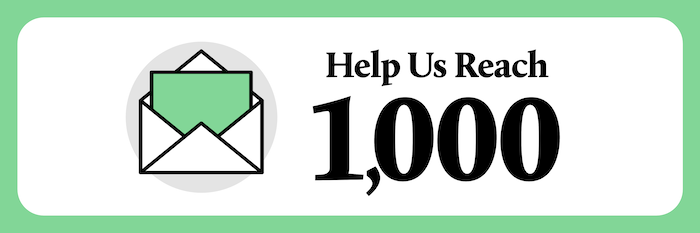 Help Us Reach 1,000