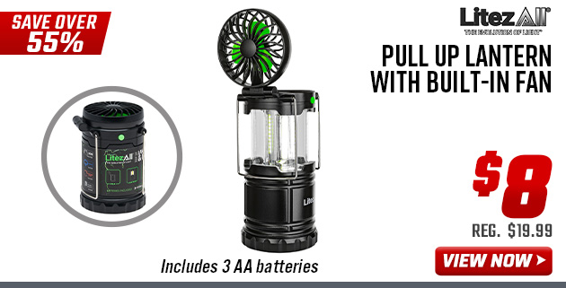 LitezAll Pull Up Lantern with Built-In Fan
