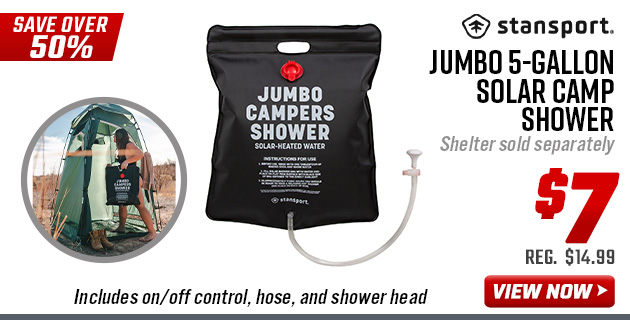Stansport Jumbo 5-Gallon Solar Camp Shower