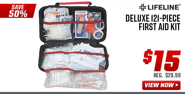 Lifeline Deluxe 121-Piece First Aid Kit