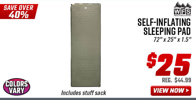 World Famous Sports Self-Inflating Sleeping Pad