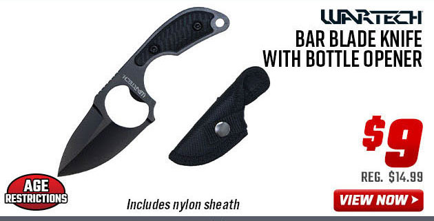 Wartech Bar Blade Knife with Bottle Opener