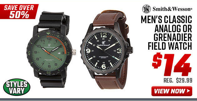 Smith & Wesson Men's Classic Analog or Grenadier Field Watch