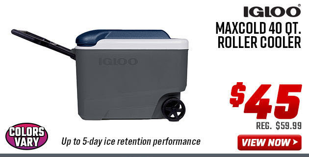 Igloo MaxCold 40 Qt. Roller Cooler