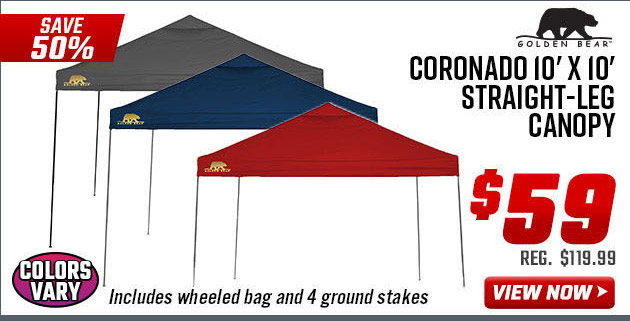 Golden Bear Coronado 10' x 10' Straight-Leg Canopy